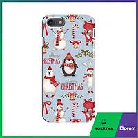 Чехол для Айфон СЕ2 (Рождественские Пингвины) / Чехлы на подарок iPhone SE (2020)