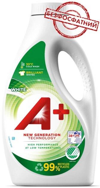 Гель для прання A+ White для білої білизни 1520 мл 38 пр