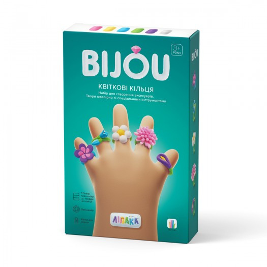Набір пластиліну Ліпака – Біжутерія: Квіткові Кільця, фото 1