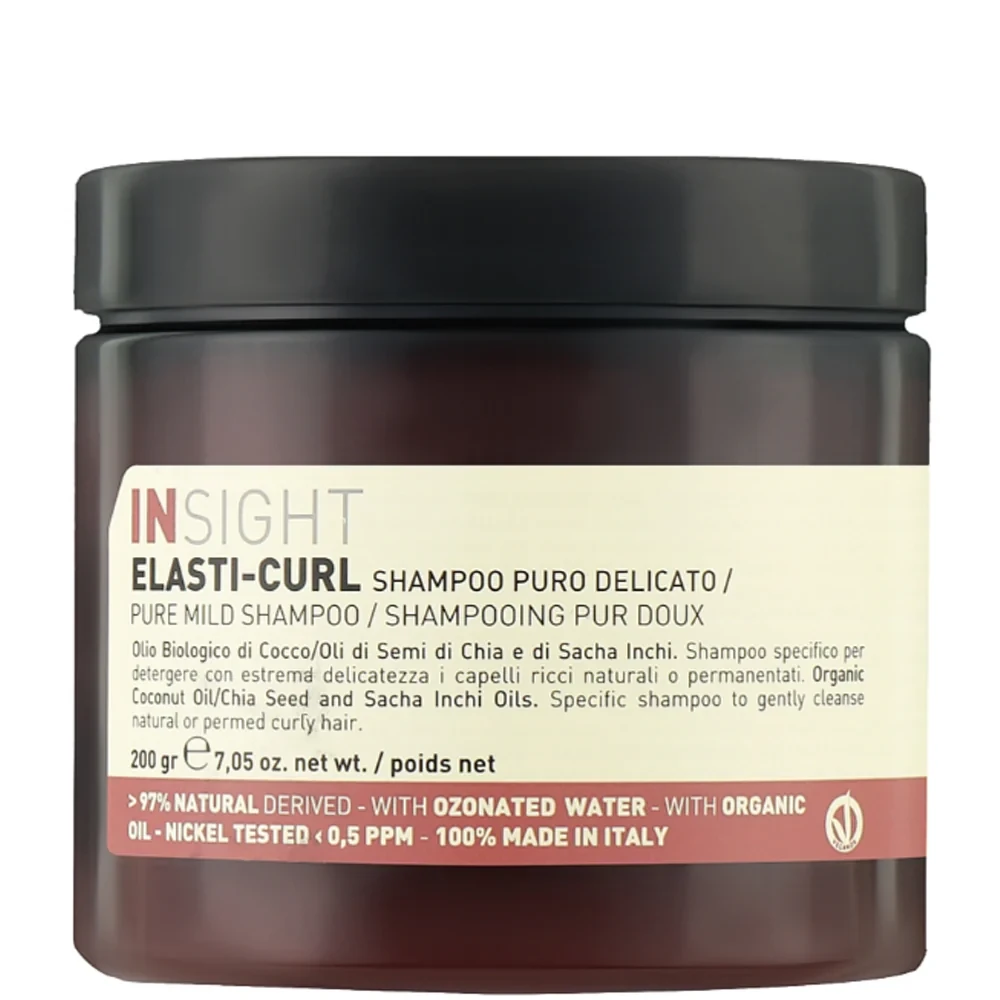 М'який шампунь для кучер'явого волосся Insight Elasti-Curl Pure Mild Shampoo 200 мл
