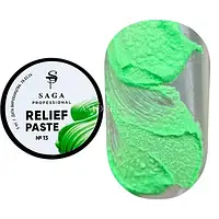 SAGA professional Паста без липкого шару Relief paste 13, 5  мл (неоновий салатовий)
