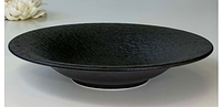 Керамическая глубокая тарелка для салатов и различных блюд серия (Черный обелиск) 28,5*5.3, 800 мл
