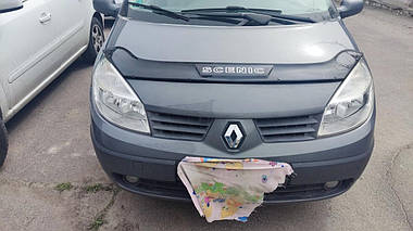 Дефлектор капота RENAULT Scenic II 2003-2008 \ Мухобійка Рено Сценік 2, фото 2