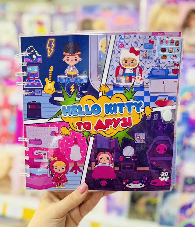 Розвиваюча книжка альбом липучки  ТОКА БОКА  Hello Kitty та друзі