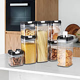 Набір герметичних контейнерів пластикових Food storage 7 шт Органайзер для зберігання сипучих продуктів та круп, фото 3