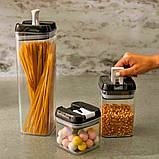 Набір герметичних контейнерів пластикових Food storage 7 шт Органайзер для зберігання сипучих продуктів та круп, фото 5