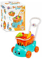 Візок для супермаркету з продуктами дитячий пластиковий, ТехноК 7570, для дітей від 3 років
