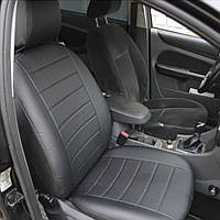 Чехлы на сиденья Ауди А6 С5 (Audi A6 C5) (универсальные, кожзам, с отдельным подголовником)