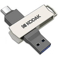 Флеш накопитель на 64 Гб, USB+Type-C, Kodak k273 / Двухсторонняя флешка 64 GB / USB накопитель для ПК