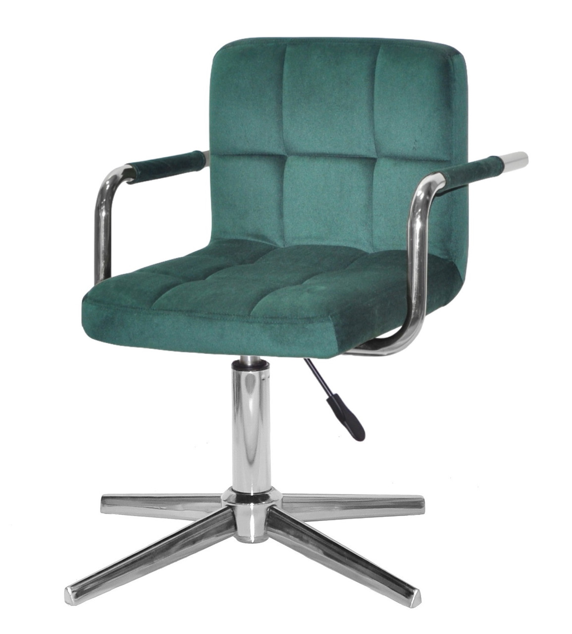 Крісло з підлокітниками Arno Modern Base оксамит, на хромованій хрестовині на стопах, фото 1