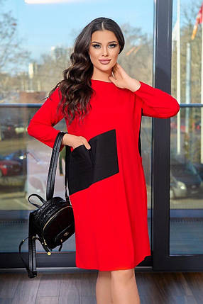 Стильна жіноча сукня, тканина "Трикотаж" 52, 54 розмір 52, фото 2