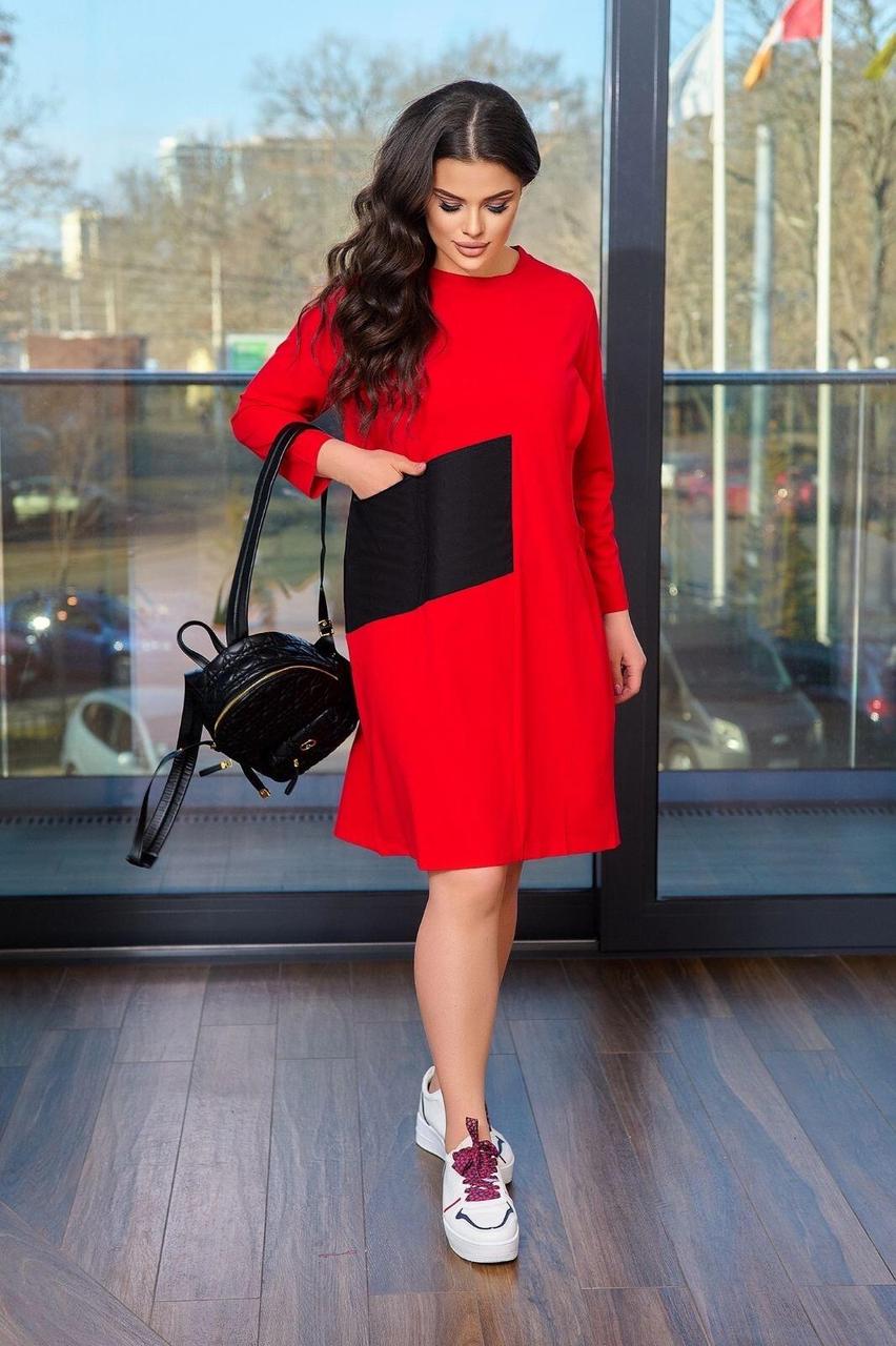 Стильна жіноча сукня, тканина "Трикотаж" 52, 54 розмір 52