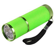 УФ светодиодный фонарик для экспресс-сушки гель-лака, зеленый