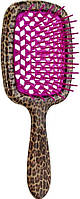 Расческа для волос Janeke Superbrush 1830 the Original Italian Patent леопардовая с фиолетовым\фуксия