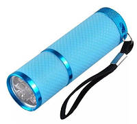 УФ светодиодный фонарик для экспресс-сушки гель-лака, голубой