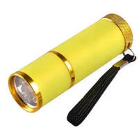 УФ светодиодный фонарик для экспресс-сушки гель-лака, желтый
