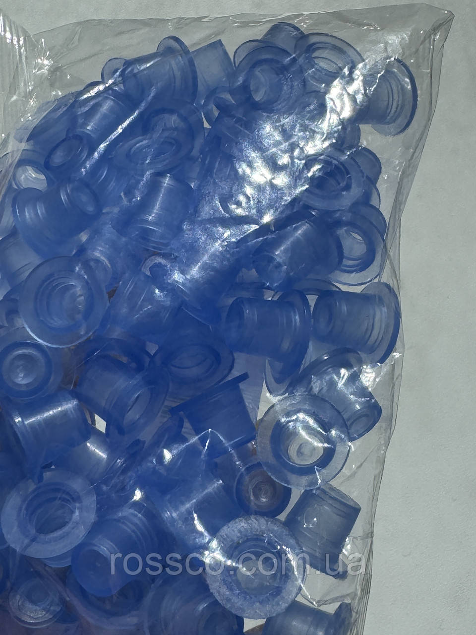 ОДНОРАЗОВІ СИЛІКОНОВІ КОВПАЧКИ ДЛЯ ПІГМЕНТІВ 8 ММ ПЛОСКІ 500 ШТ СИНІ