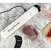 Вакуумный упаковщик Vacuum sealer S. Домашний вакууматор для продуктов +вакумные пакеты 25*500