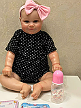 Велика 60 см реалістична лялька Реборн (Reborn) NPK для дівчинки, як жива справжня дитина, гарний м'яконабивний малюк пупс, фото 3