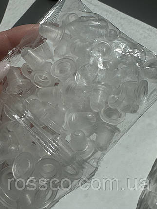 ОДНОРАЗОВІ СИЛІКОНОВІ КОВПАЧКИ ДЛЯ ПІГМЕНТІВ 8 ММ ОВАЛЬНІ 100 ШТ, фото 1