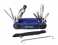 Мультитул Ken Tech KL-9804C 15 функций Синий Черный Серебристый (FBT-007) XN, код: 8249013
