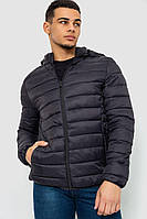 Куртка мужская демисезонная с капюшоном, цвет черный, размер L FA_009656
