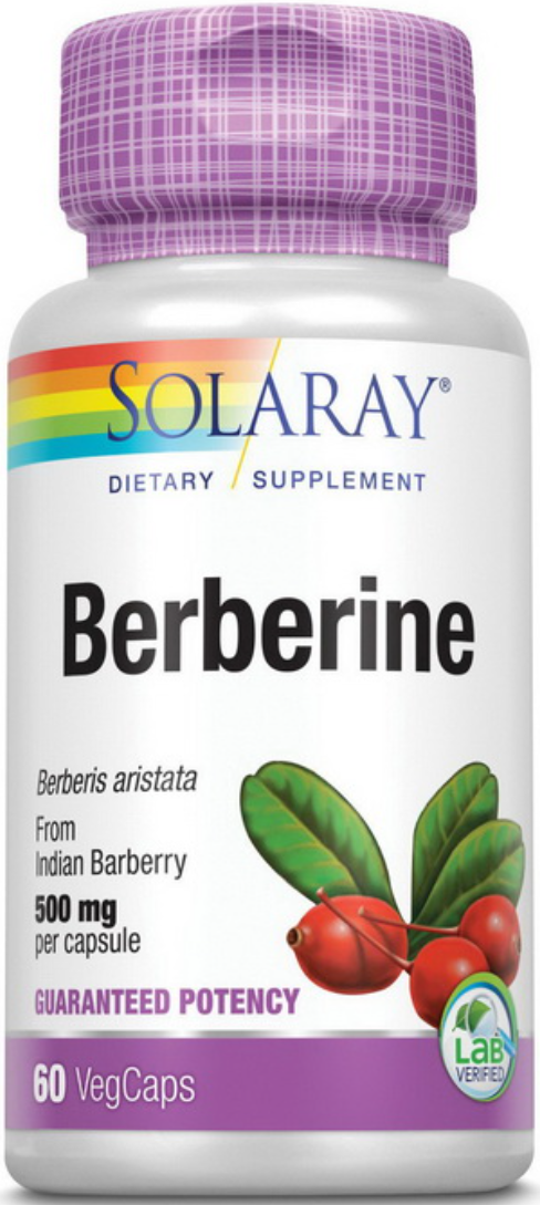 Берберин (барбарис) Solaray Berberine 500 mg 60 капс Регулювання цукру в крові, фото 1