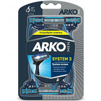 Бритва ARKO T3 System тройное лезвие 6 шт. 8690506422417 YTR