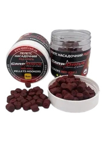 Пелетс з отвором Red (Kril) Premium Halibut (преміум класу) 8мм 100гр., фото 1