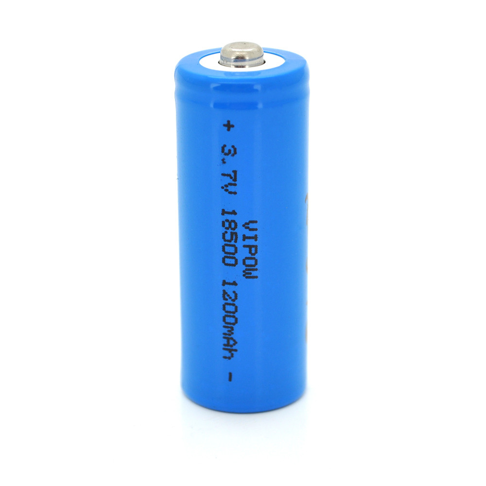 DR Акумулятор 18500 Li-Ion Vipow ICR18500 TipTop, 1200mAh, 3.7V, Blue Q50/500