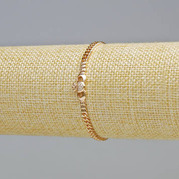 Браслет Xuping Позолота 18К з білими стразами s-3,8мм, 8мм+- L-16см+-