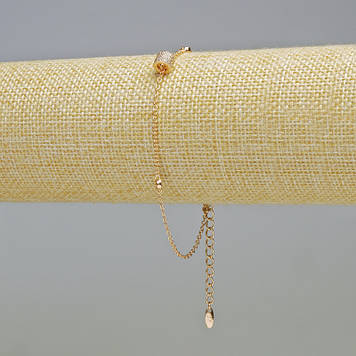 Браслет Xuping Позолота 18К з білими стразами s-1,8мм, 6мм+- L-19-24см+-