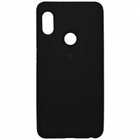 Чехол для Xiaomi Redmi 7 Silicone Case (чёрный цвет) с микрофиброй