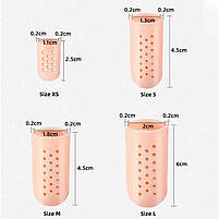 Захисний ковпачок від натирань та мозолів. Дихаючий напальчник на пальці ніг та рук розмір S колір білий 1 пара, фото 2