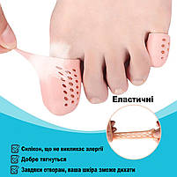 Силіконовий захисний напальчник для великих пальців ніг та рук. Ковпачки від натирання та мозолів білі розмір М, фото 6