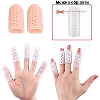 Захисний ковпачок від натирань та мозолів. Дихаючий напальчник на пальці ніг та рук розмір S колір білий 1 пара, фото 9