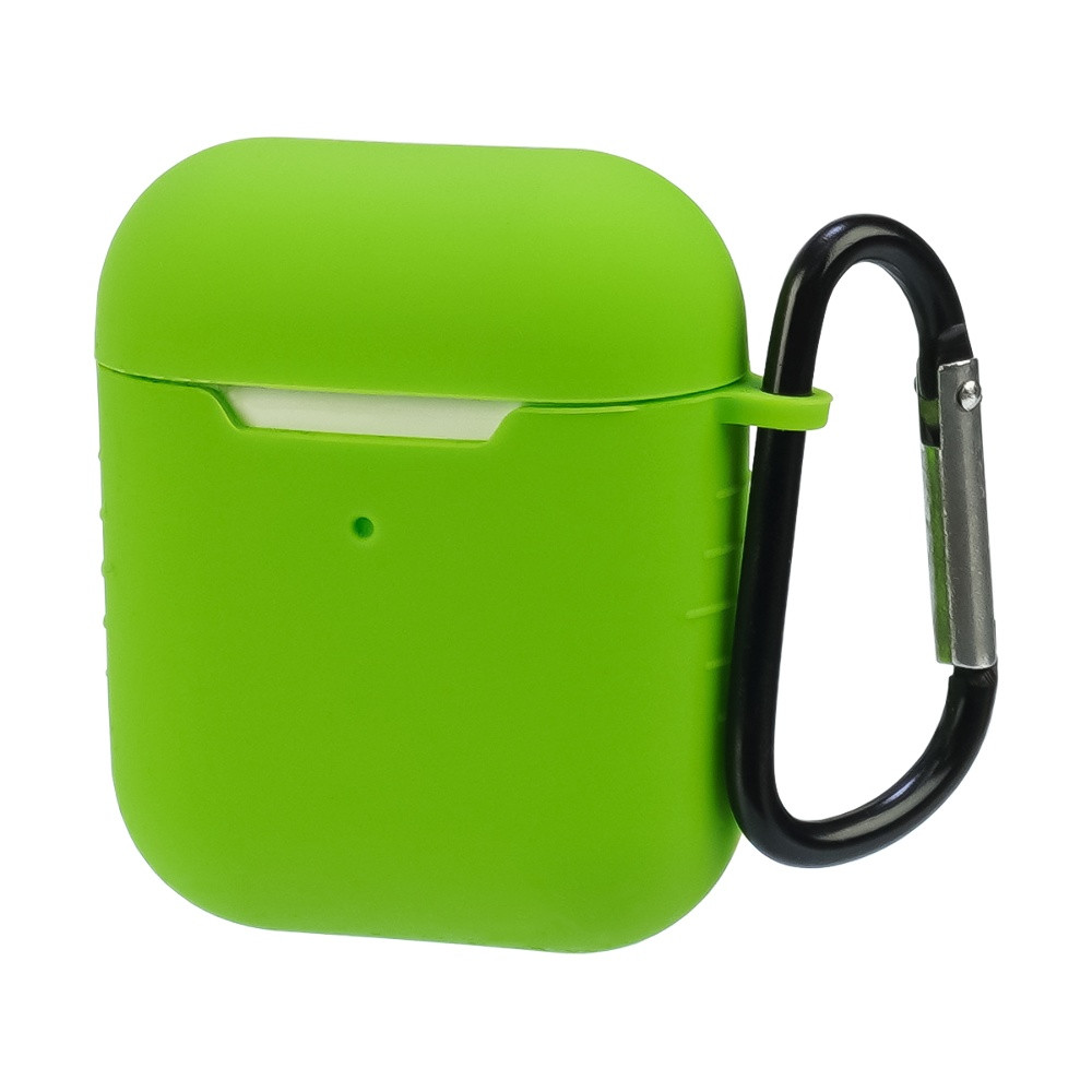 DR Чохол силіконовий із карабіном для Apple AirPods/AirPods 2 кольори 13 зелений