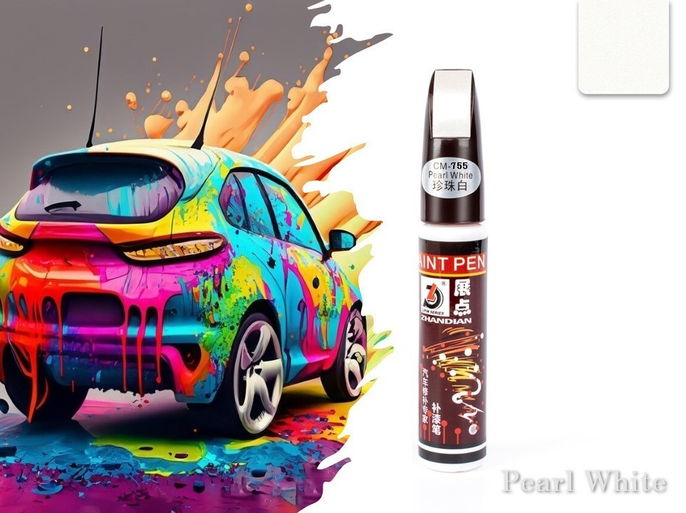 Реставраційний олівець фарба для видалення подряпин Auto Paint Pen WH 755  Pearl White, фото 1