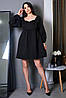 Стильне молодіжне коротке коктейльне плаття вільного крою Kamila, чорне, фото 3