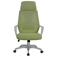 Офисное кресло дизайнерское эргономичное до 120кг серо-зеленое TR895 Германия