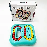 Головоломка антистресс с шариками внутри Puzzle Ball Rotating Magic Spin Bean Cube, антистресc, бирюзовый