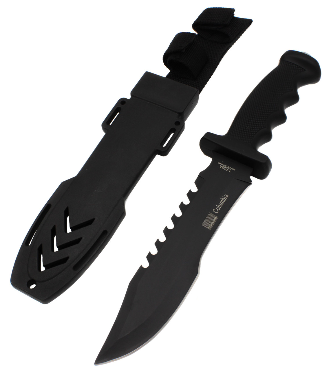 Тактичний мисливський ніж Columbia 1258A із Чохлом 32см Black (7_00153)