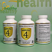 Immune 4, средство для укрепления иммунитета, California Gold Nutrition, 180 растительных капсул