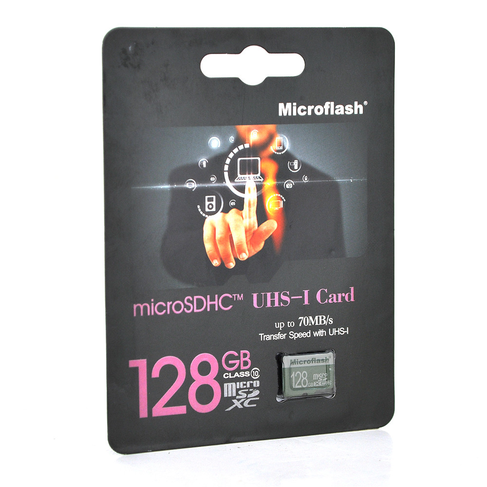 DR Карта пам'яті Microflash Micro SD, швидкість передавання даних 70MB/s, class10, 128G