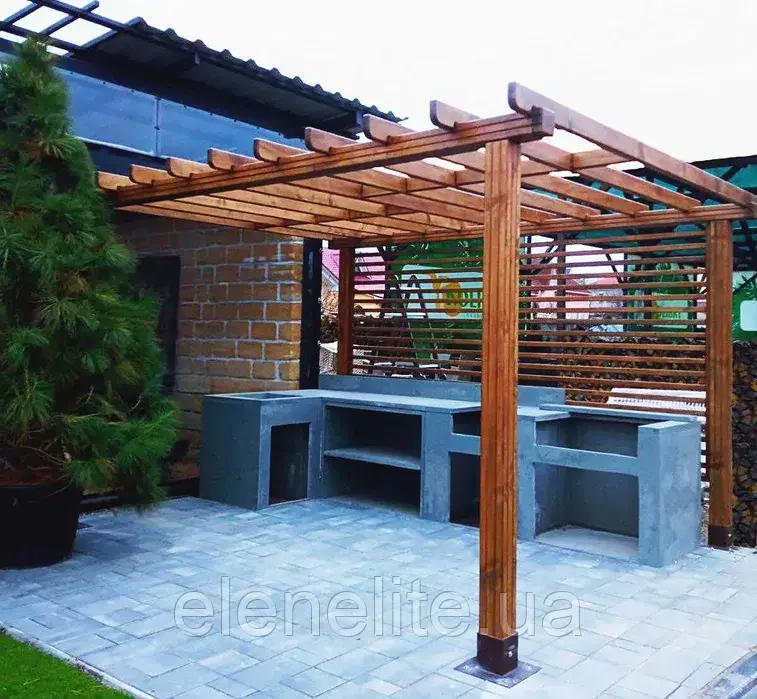 Навес. Беседка. Пергола. Веранды и террасы из дерева. Мебель из массива ...