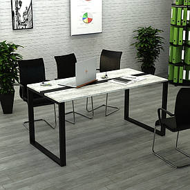 Конференц стіл "Розмова" Дуб Крафт білий (1600x800x765) Дуб Крафт білий Гамма стиль