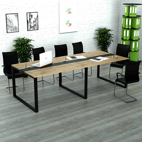 Конференц стіл для переговорів КСЛГ-2/18 (2700x1100x750) Дуб Аппалачі Гамма стиль, фото 2