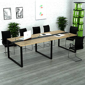 Конференц стіл для переговорів КСЛГ-2/18 (2700x1100x750) Дуб Аппалачі Гамма стиль