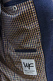 Піджак West Fashion. Чоловічі. Синій. З коричневими накладками, фото 7