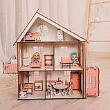 Ляльковий будиночок для LOL з ліфтом і меблями в подарунок, фото 4